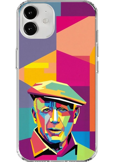 Apple Uyumlu iPhone 12 Şeffaf Kılıf Pablo Picasso Tasarımlı