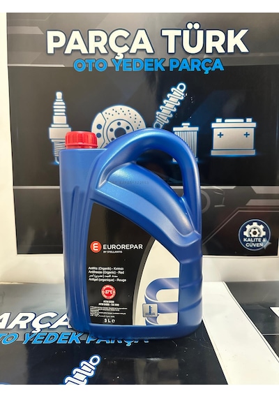Eurorepar Kırmızı Antifiriz 3 Litre - 37 Derece Kırmızı