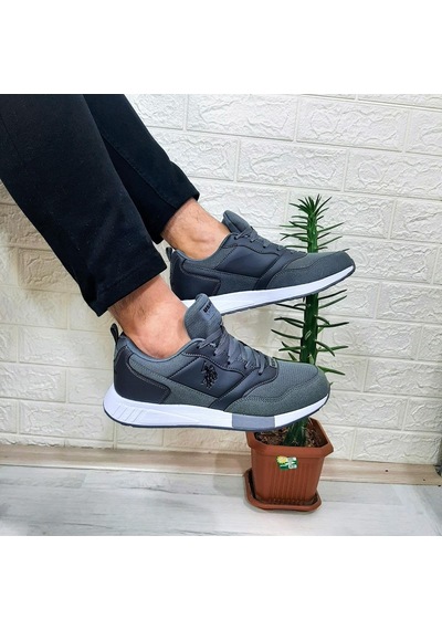 U.S. Polo Assn. U.s.polo Janko Gri Faylon Hafif Taban Erkek Spor Ayakkabı Gri