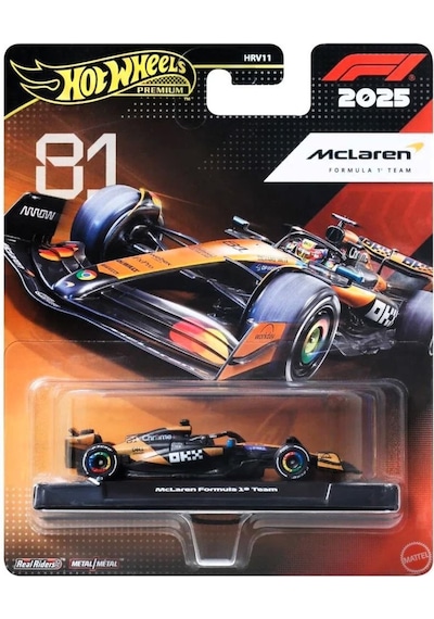 Hot Wheels Premium Formula 1 Yarış Arabası Mclaren Formula 1 Team Jkd88 'oscar Piastri' Çok Renkli