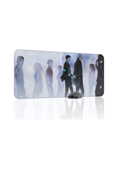 Detroit Become Human Dikişli Kauçuk Oyuncu Mousepad V2 - 90x40 Xxl Gaming Mouse Pad