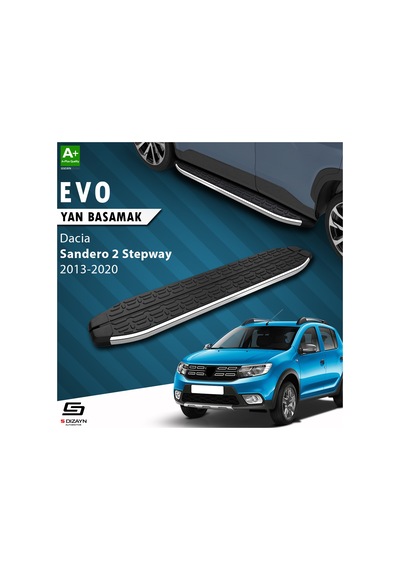 S-dizayn Dacia Sandero 2 Stepway Evo Krom Yan Basamak 173 Cm 2013