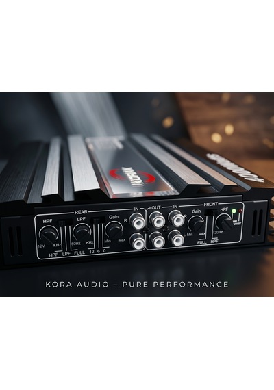 Korax Kx-ab-460 4 Kanal Oto Amfi - 4000w Max, 60wx4 Rms, Köprülenebilir Ab Sınıfı Araç Amplifikatörü,
