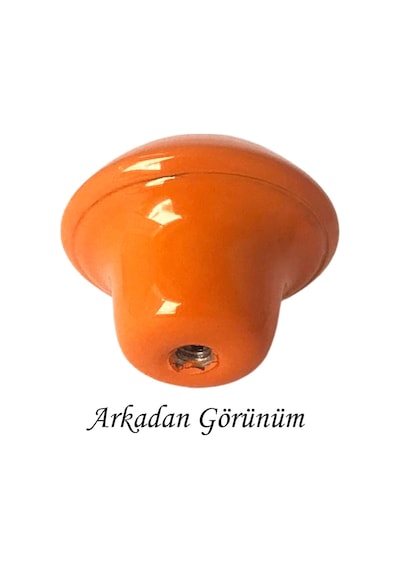 3 Adet Turuncu Mantar Düğme Kulp Çocuk Bebek Mobilya Çekmece Dolap Kapak Kulbu Metal Kulp Aksesuarları Vidalı