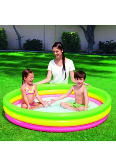 Bestway 51103 Şişme Taban 3 Boğumlu Havuz 152x30 CM Çok Renkli
