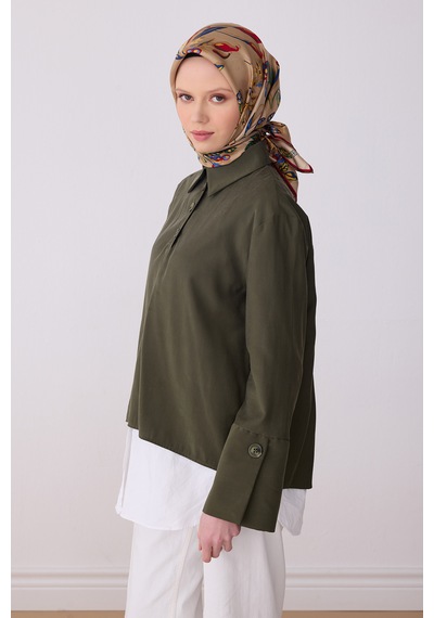 Belli Twill İpek Eşarp Vizon Kırmızı