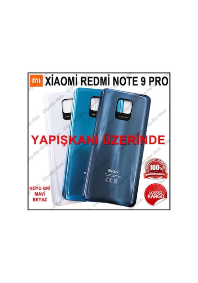 Xiaomi Redmi Note 9 Pro / Note 9S Arka Pil Batarya Kapak Cam (368842404)
