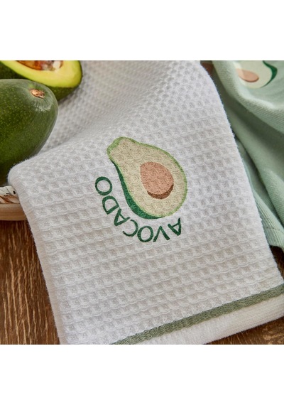 Karaca Home Avocado %100 Pamuk 2 Parça Mutfak Havlusu Green Çok Renkli