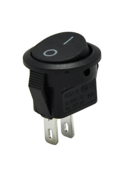 Yuvarlak Mini Işıksız On-off Anahtar Siyah 2 Pinli Mini Yuvarlak Işıksız Switch 5 Adet