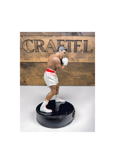 Muhammed Ali Boksör Efsanevi Sporcu Özel Altlıklı 3d Figür El Boyaması 15 Cm