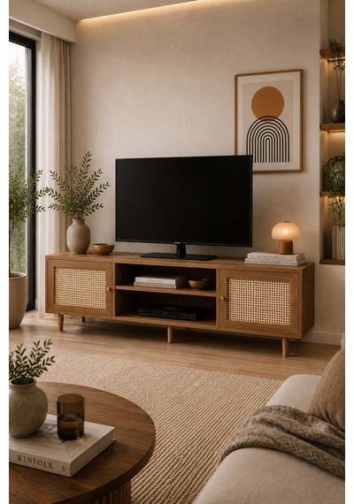 Renazzo %100 Mdf Casa Hazeran Tv Ünitesi Atlantik Çam 180x50 Cm