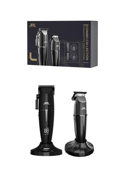 Jrl Onyx Combo Serisi 2'li Standlı Tıraş Makinesi Seti 2020 Clipper + 2020 Trimmer Siyah