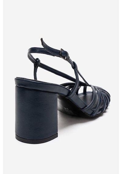 Luvishoes Wılda Lacivert Kadın Kalın Topuklu Ayakkabı