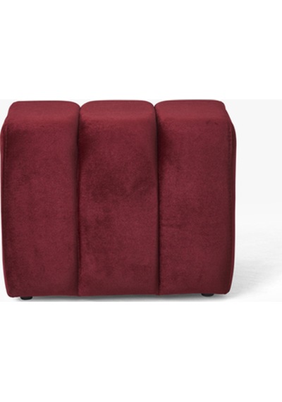 Yarmalı Puff Bordo Bordo
