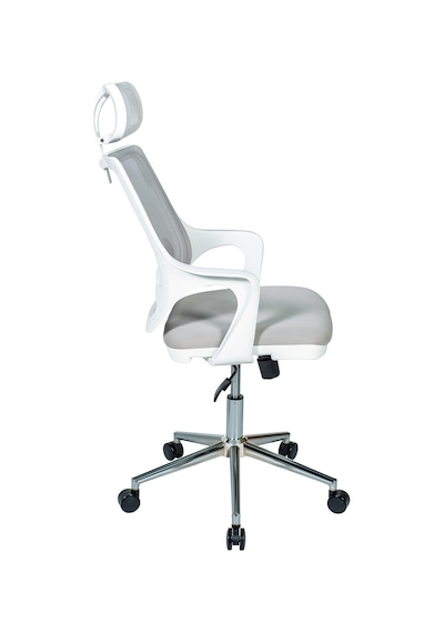 Ofisbazaar Buya Beyaz Fileli Ofis Koltuğu Ergonomik Ve Modern Tasarım Gri Gri