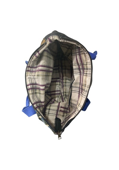 Vintage Salaş Çok Renkli Orta Boy Günlük Seyahat Gezi Omuz Çantası 36cmx34cm Siyah - Taş