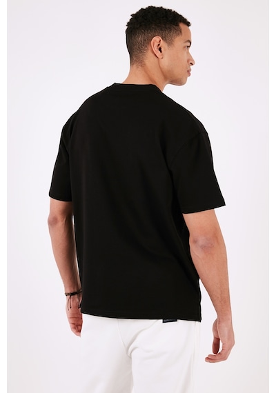 Buratti Pamuklu Bisiklet Yaka Relaxed Fit Basic Erkek T Shirt 5902610 Siyah
