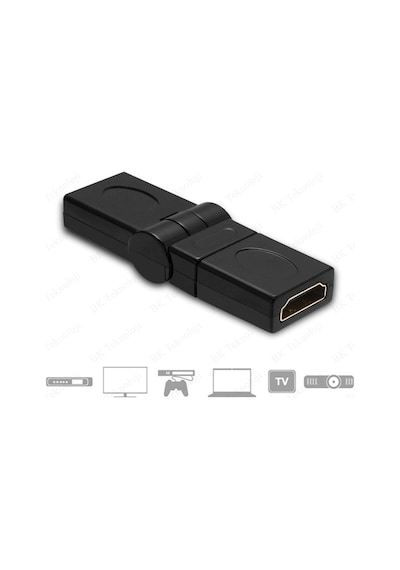 360 Derece Ayarlanabilir HDMI Dişi - Dişi Adaptör