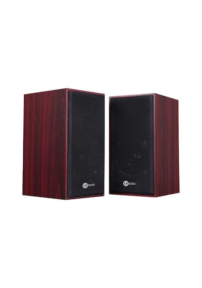 Lecoo DS105 Kablolu USB + 3.5mm Jack Girişli 6W Stereo Masaüstü Ahşap Hoparlör