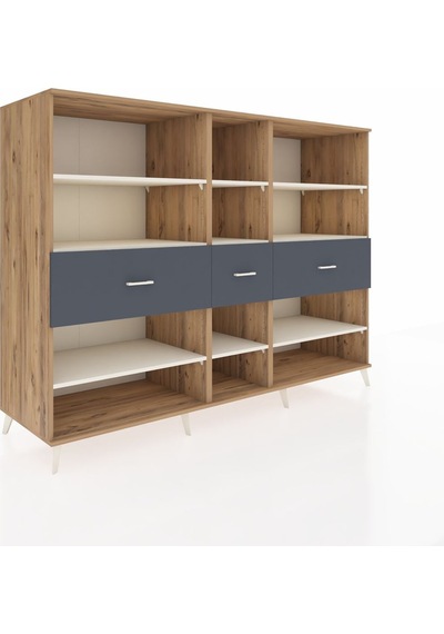 Kronos Dolap 9 Raflı 3 Çekmeceli 220x59x163 Çam-aytaşı/antrasit Çam-aytaşı/antrasit Kronos Dolap 9 Raflı 3 Çekmeceli 220x59x163 Çam-aytaşı/antrasit Çam-aytaşı/antrasit