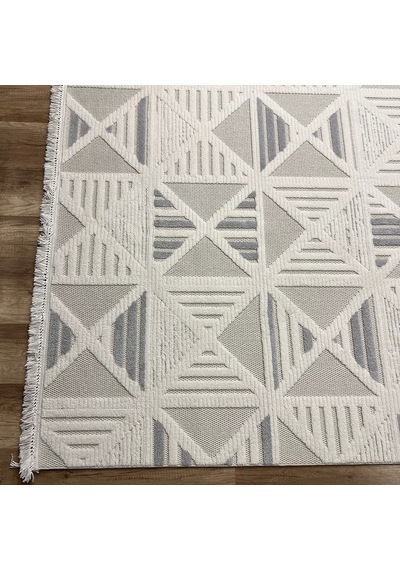 Hoom Rugs Level En274 Krem Gri Modern Halı Krem-gri