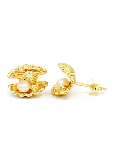İnci Su Gümüş Küpe-743 Gold