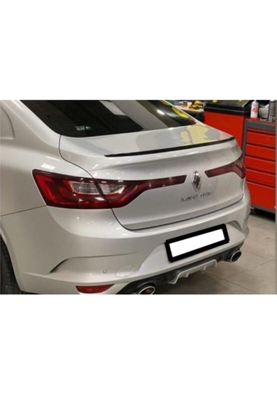 Spoiler Renault Megane 4 Bagaj Üzeri Çıta - Spoiler - Siyah + Çift Taraflı Bantlı