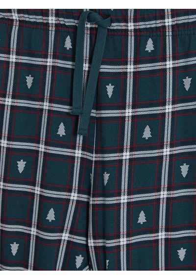 LC Waikiki Lc Waıkıkı Yeşil Yılbaşı Temalı Erkek Pijama Takım
