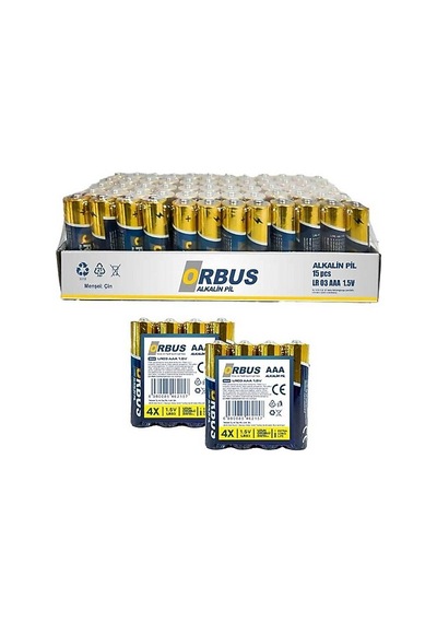 Orbus Lr03 Aaa 1.5v Alkalin İnce Kalem Pil - 2 Adet