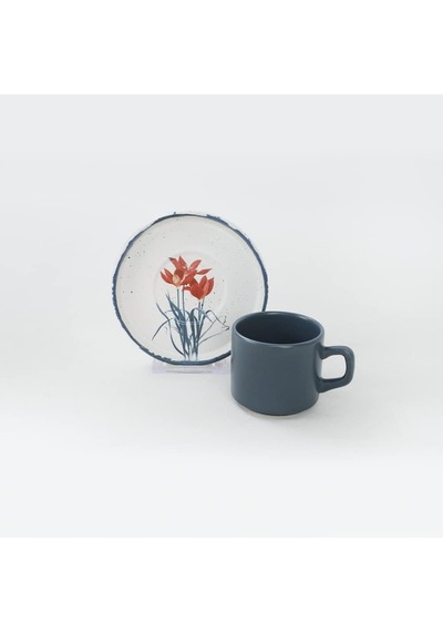 Lexroo Anatolian Flowers Stackable Çay Takımı 12 Parça 6 Kişilik - 256/261 Çok Renkli