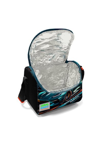 Coral High Kids Siyah Nefti Yarış Arabası Thermo Beslenme Çantası 11765