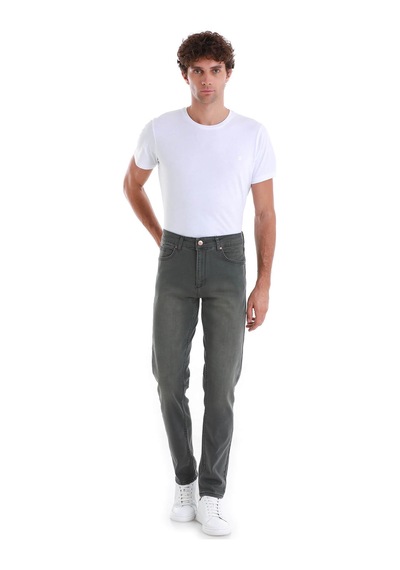 Hatemoğlu Gri Slim Fit Düz 5 Cep Pamuklu Kot Pantolon 29253024t001 007 Gri