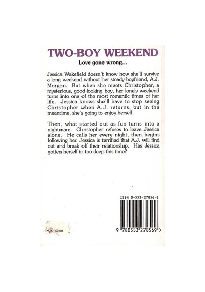 Two Boy Weekend Sweet Valley High Cep Kitabı Kate William