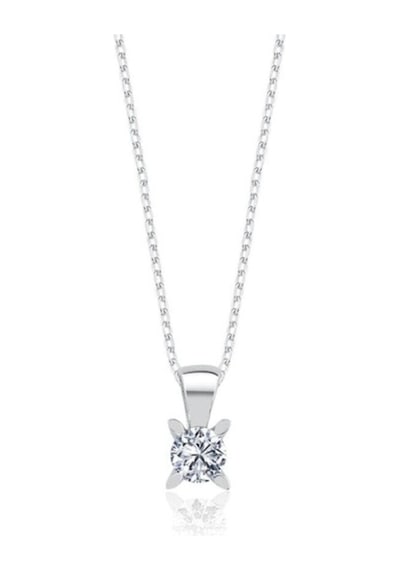 Vog 0.75 Karat Effective Diamond Markiz Esinti İkili Tektaş 925 Ayar Gümüş Set