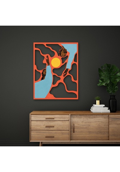 Güneşe Uzanan Eller - Metal Tablo - Dec0347 63 X 80 Cm Çok Renkli