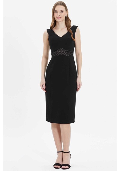 Selen Kadın Elbise 25ysl7584 Siyah