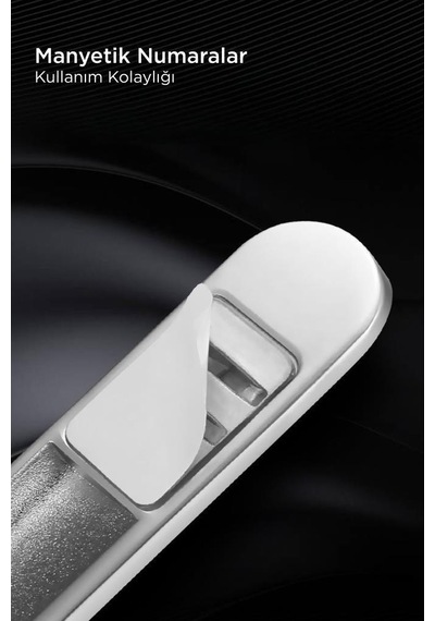 Torima Jx-051 Gri Araç İçi Telefon Numarası Fosforlu Numaratör Oto Cam Kartı Gri