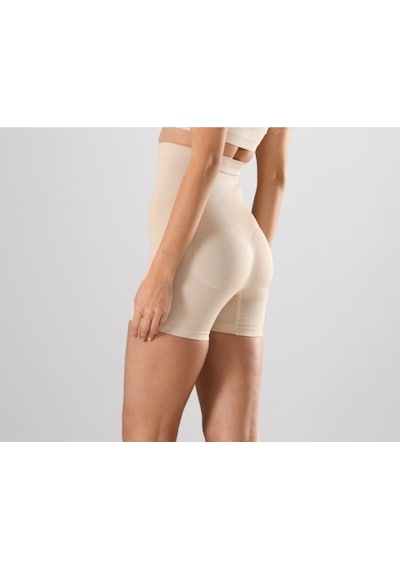 Nacar Store Kadın 1 Beden Küçülten Yüksek Bel Boxer Slikonlu Ten Rengi Dikişsiz Korse