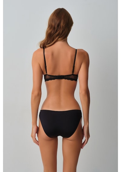 Suwen Private Dantelli Slip Külot Wsl10210215012 Siyah