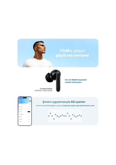 Şımart Akıllı Bluetooth Kulaklık Anc Ve Uygulama Destekli Yüksek Ses Kalitesi