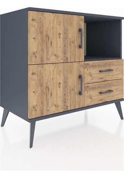 Hyperion Şifonyer 2 Raflı 2 Çekmeceli 2 Kapaklı 88x44x80 Antrasit-çam Çam Hyperion Şifonyer 2 Raflı 2 Çekmeceli 2 Kapaklı 88x44x80 Antrasit-çam Çam
