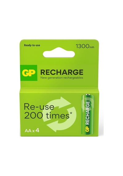 Batteries Recharge 1300 Aa Kalem Ni-mh Şarjlı Pil, 1.2 Volt, 4 Lü Kart Ekonomik Seri