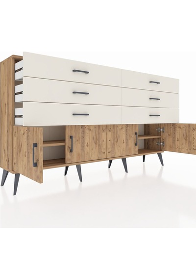 Arges Konsol 2 Raflı 6 Çekmeceli 4 Kapaklı 176x30x99 Çam-çam/ayta Çam-çam/aytaşı Arges Konsol 2 Raflı 6 Çekmeceli 4 Kapaklı 176x30x99 Çam-çam/ayta Çam-çam/aytaşı