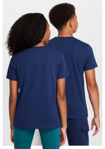 Nike Nsw Tee Futura Lbr Çocuk Spor Tişört Rahat Kesim Fz5177 Lacivert - Beyaz