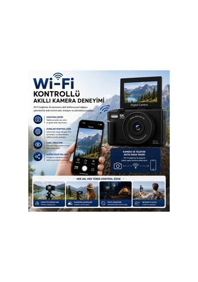 Robeve 5k Vlog Uhd 75mp Fotoğraf Makinesi