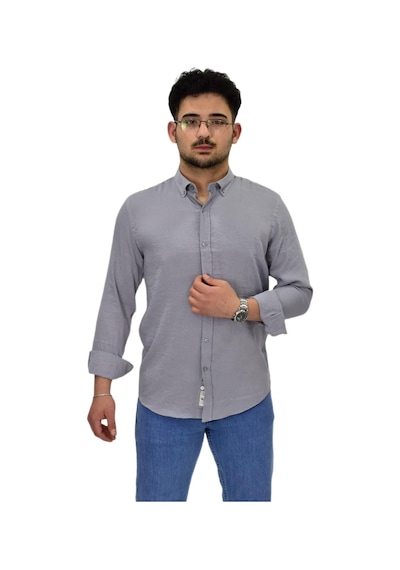 Erkek Spor Silim Fit Uzun Kol Gömlek G5033 Bgl-st04492 Gri