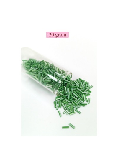 Uzun Boru Kesme Boncuk Çap 2mm Uzunluk 10 Mm - 4 Renk - Toplam 80 Gram - Bnc431