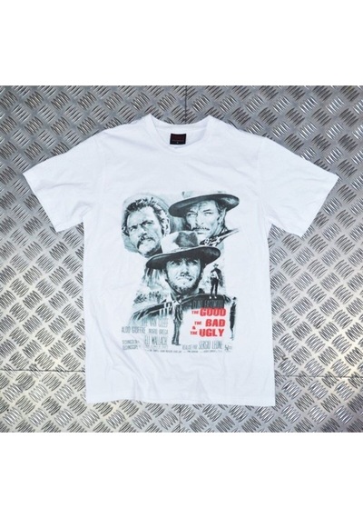 Stoned&Fame Good Bad Ugly Baskılı Unisex %100 Pamuk Beyaz T-shirt Beyaz