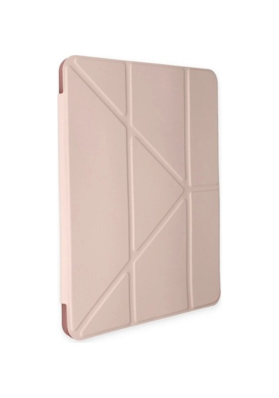 Apple iPad Uyumlu  Pro 12.9 2021 Kılıf Kalemlikli Mars Tablet Kılıfı - Rose Gold - Yluh-855085