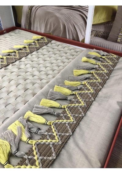 Clasy Butik Tek Kişilik Pike Takımı Bohemline Bej V3 Bej